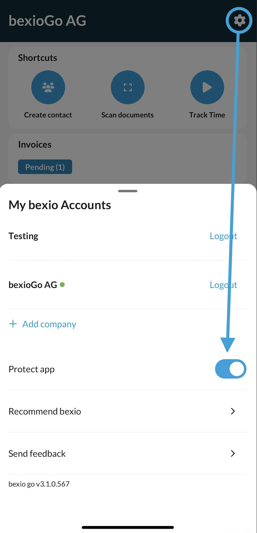 bexio Go - Primi passi