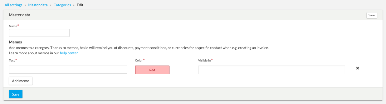 How to manage categories (contacts and tasks)