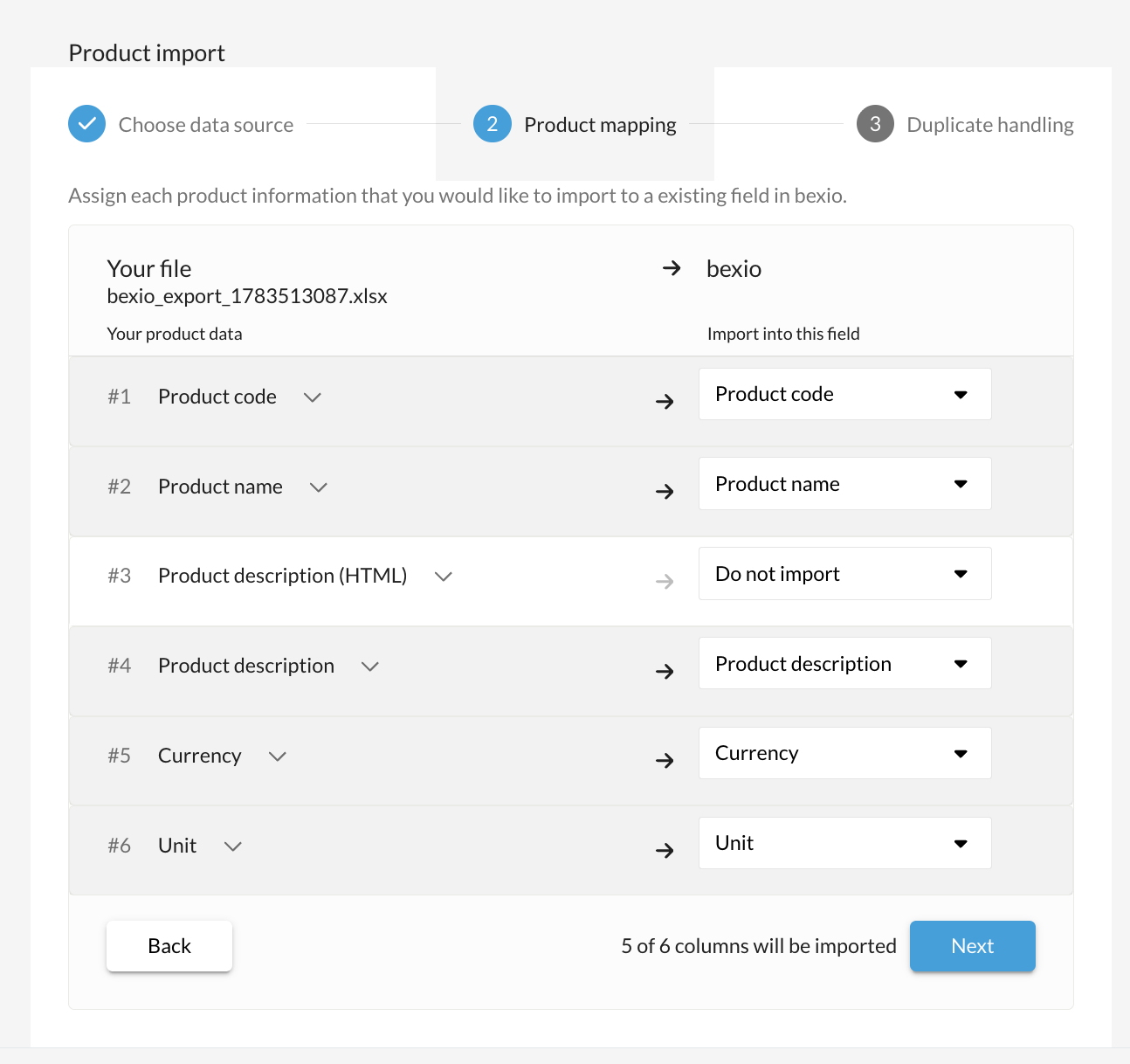 How to import or update products