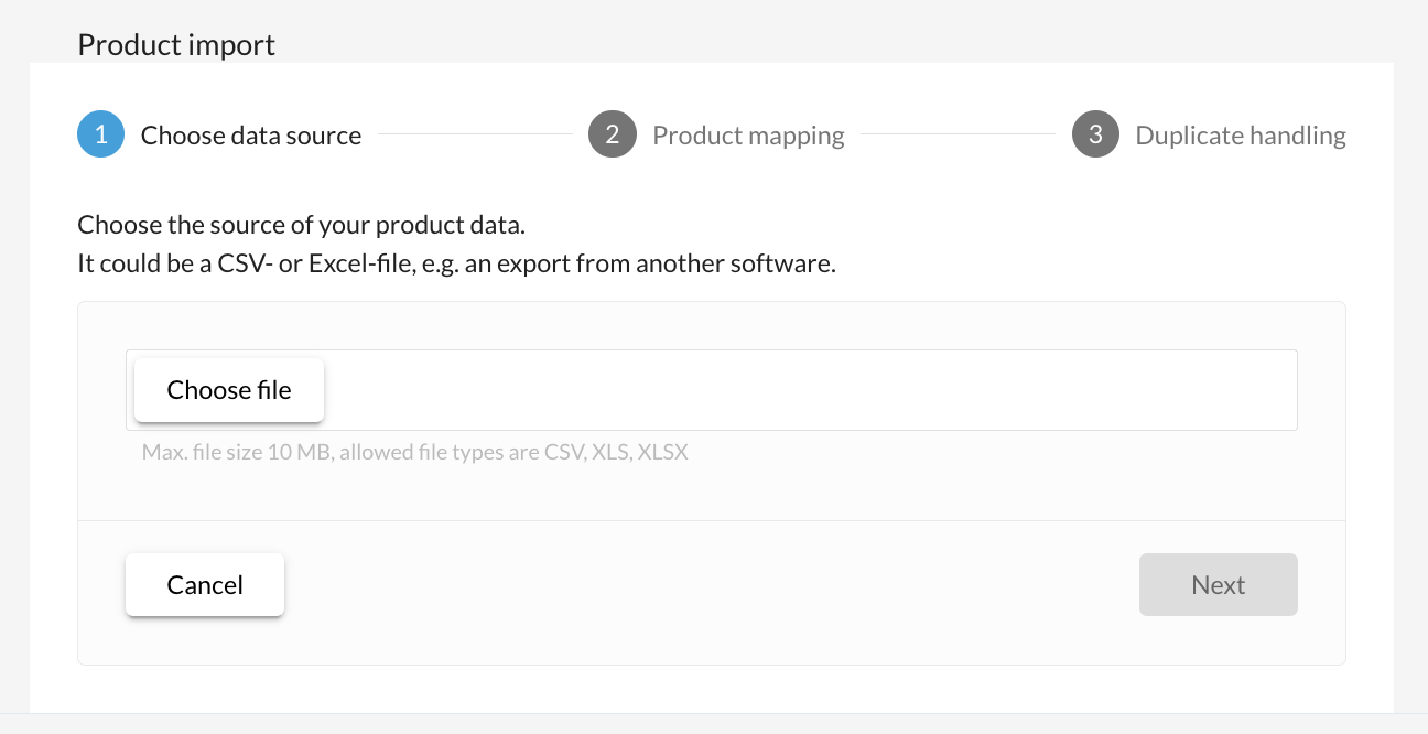 How to import or update products